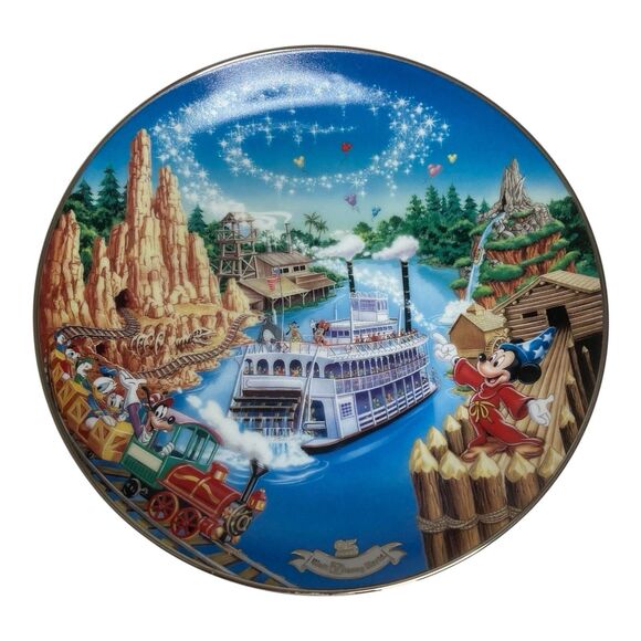 Walt Disney World Plates 25th Anniversary Collector Bradford Exchange Mickey - Picture 8 of 16
